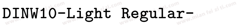 DINW10-Light Regular字体转换